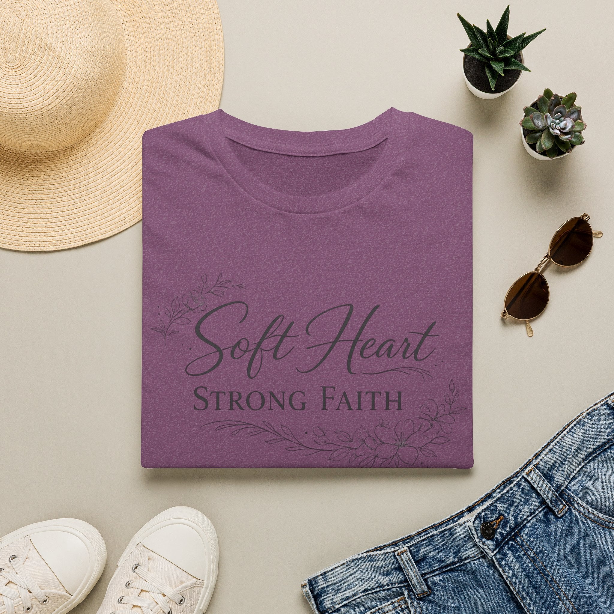Soft Heart Monochromatic T-Shirt