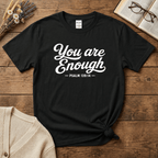 Enough White Text T-Shirt