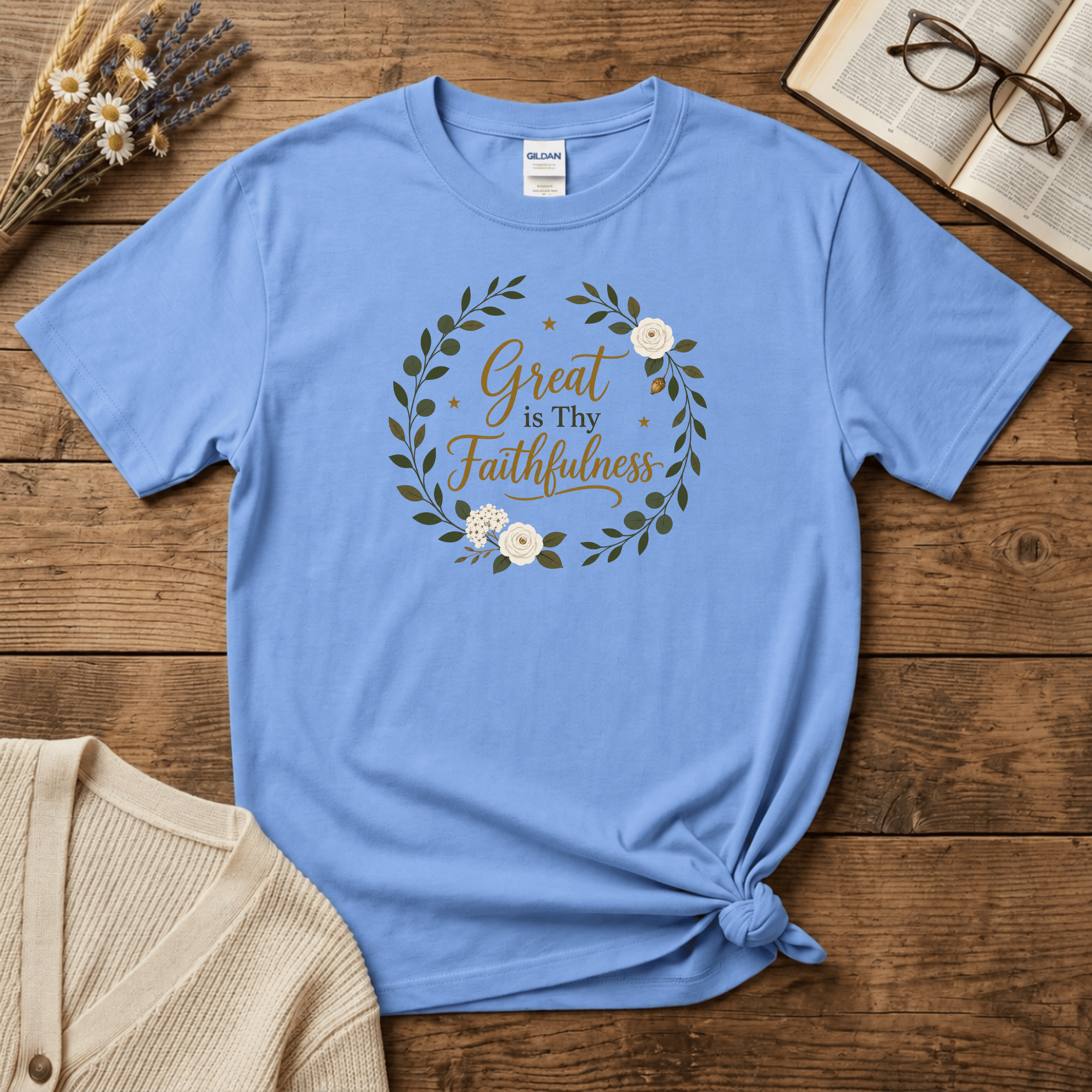 Great is Thy Faithfulness (Wreath) T-Shirt