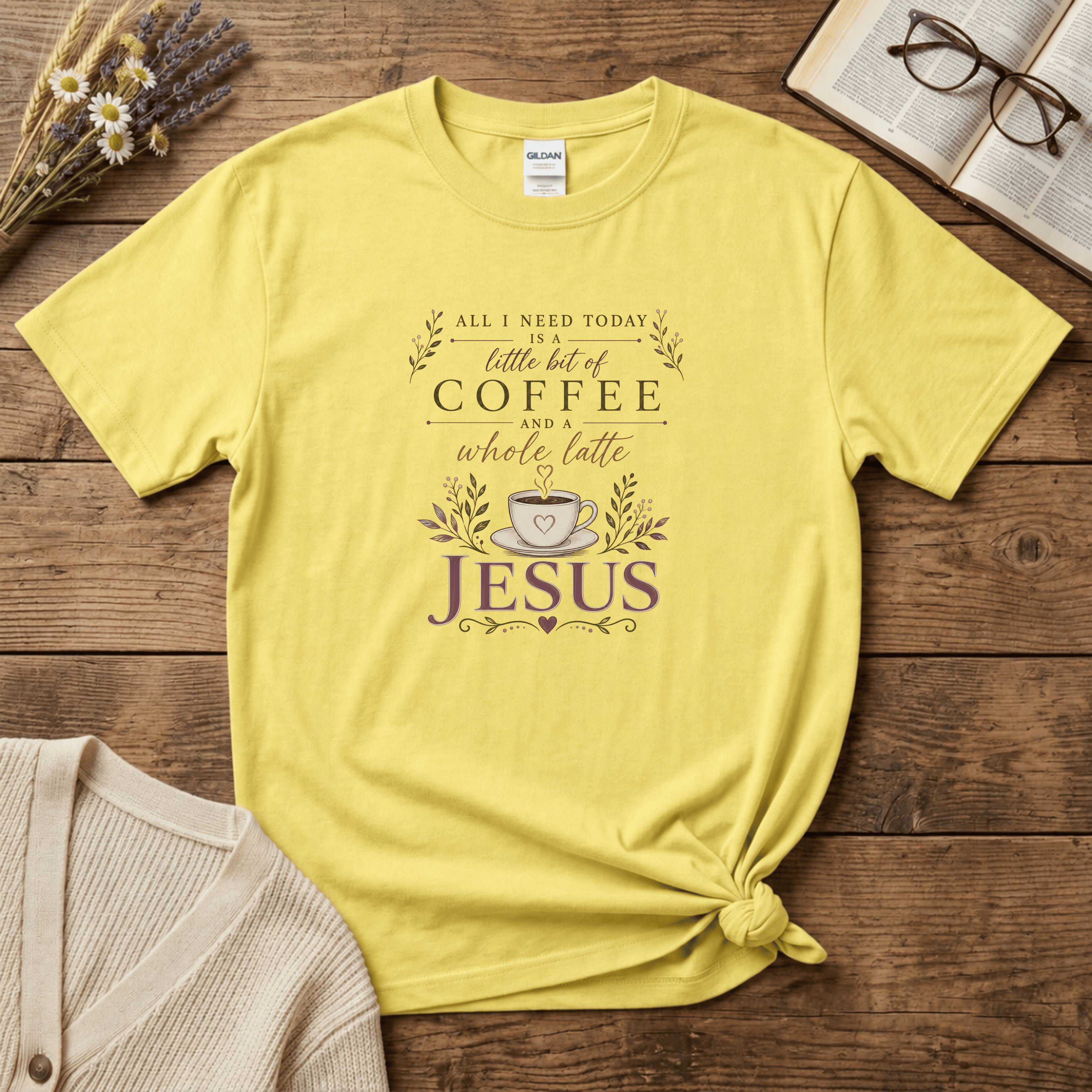 Little Coffee, Latte Jesus T-Shirt
