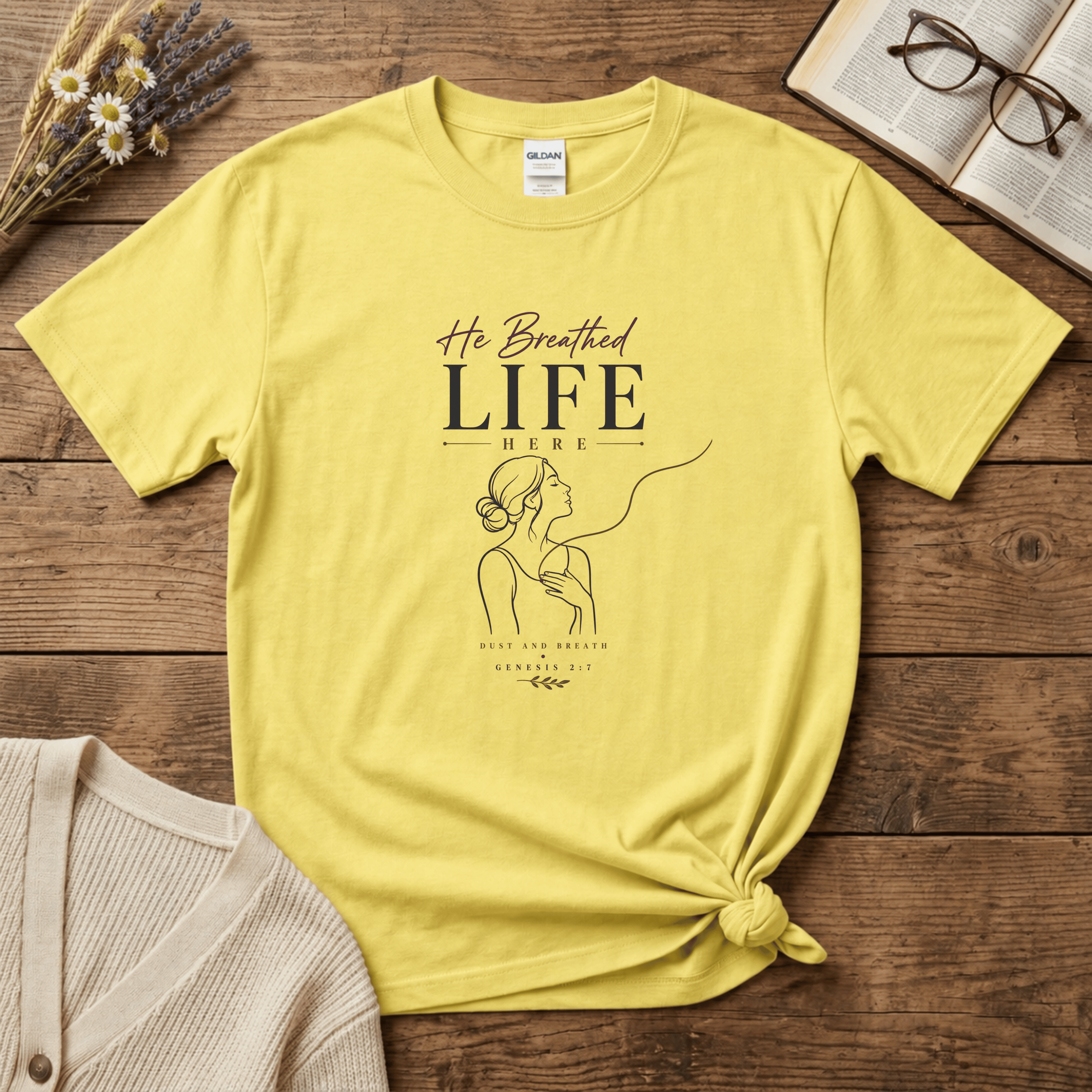 He Breathed Life Here T-Shirt