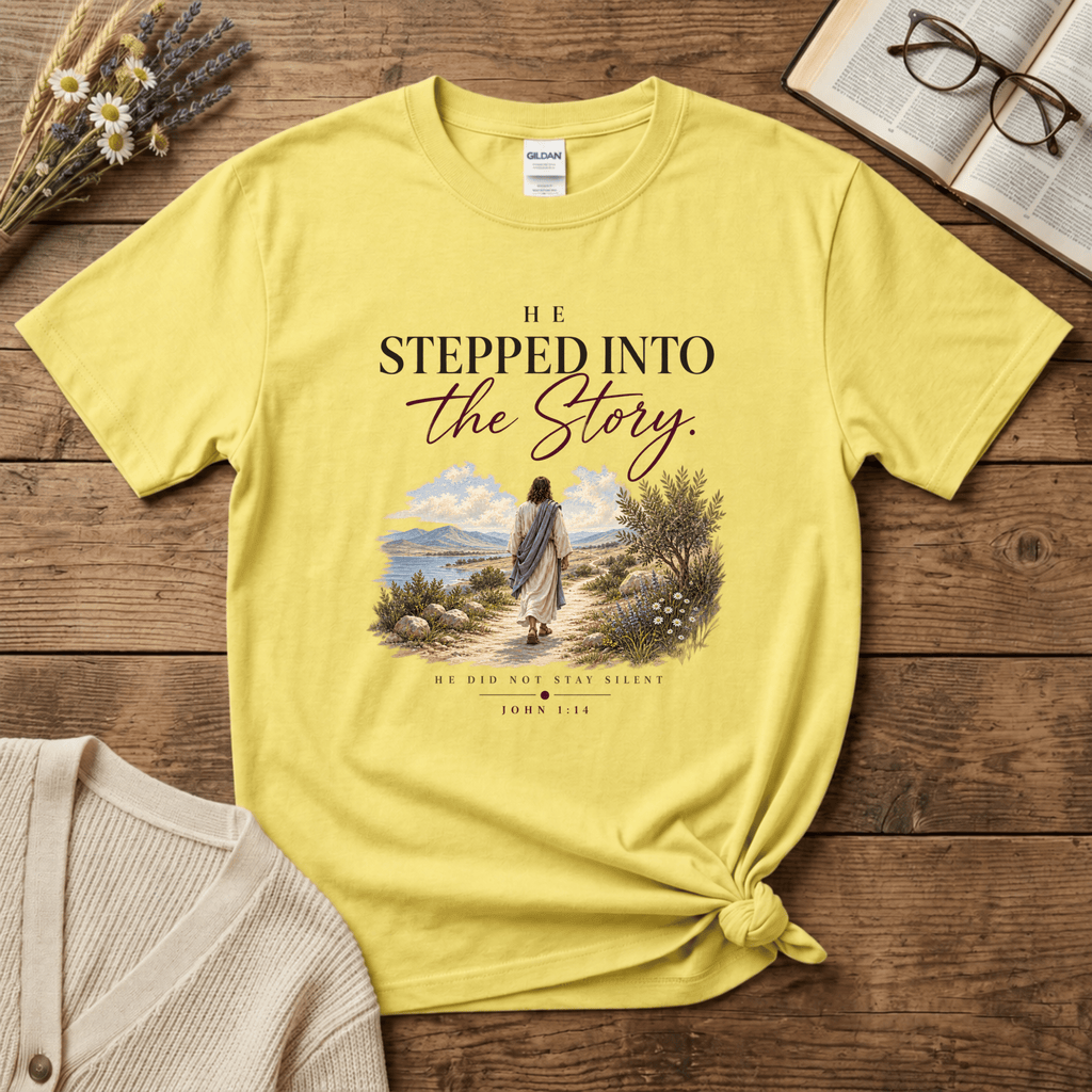 He Stepped into the Story (Colorful) T-Shirt