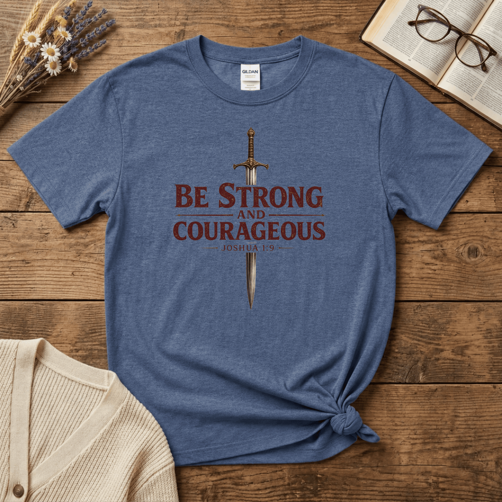 Be Strong and Courageous Sword T-Shirt