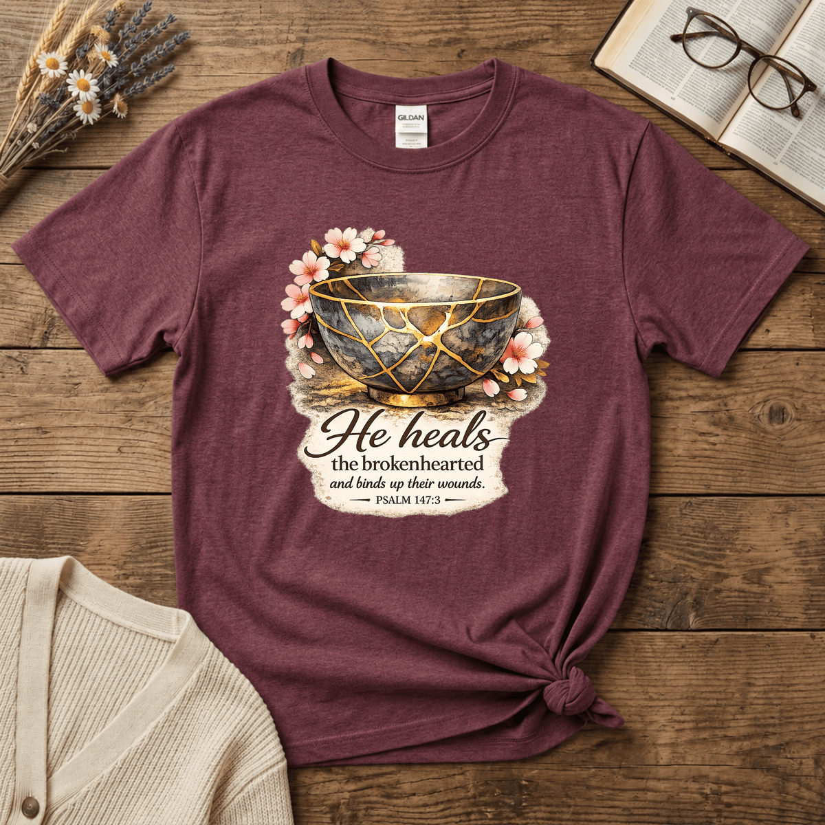 Kintsugi: He Heals T-Shirt