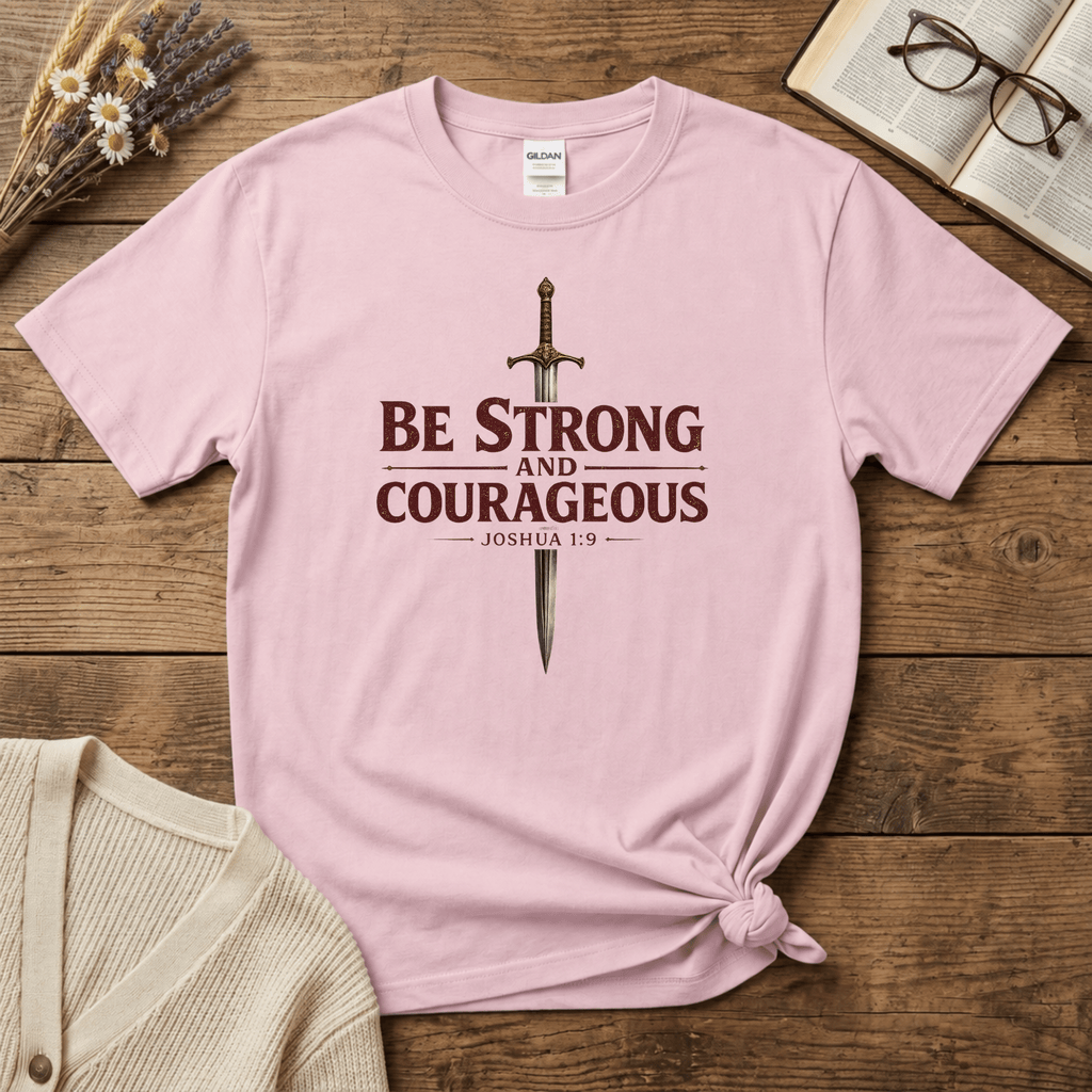 Be Strong and Courageous Sword T-Shirt