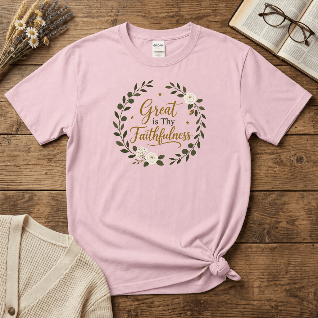 Great is Thy Faithfulness (Wreath) T-Shirt