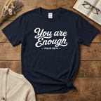 Enough White Text T-Shirt