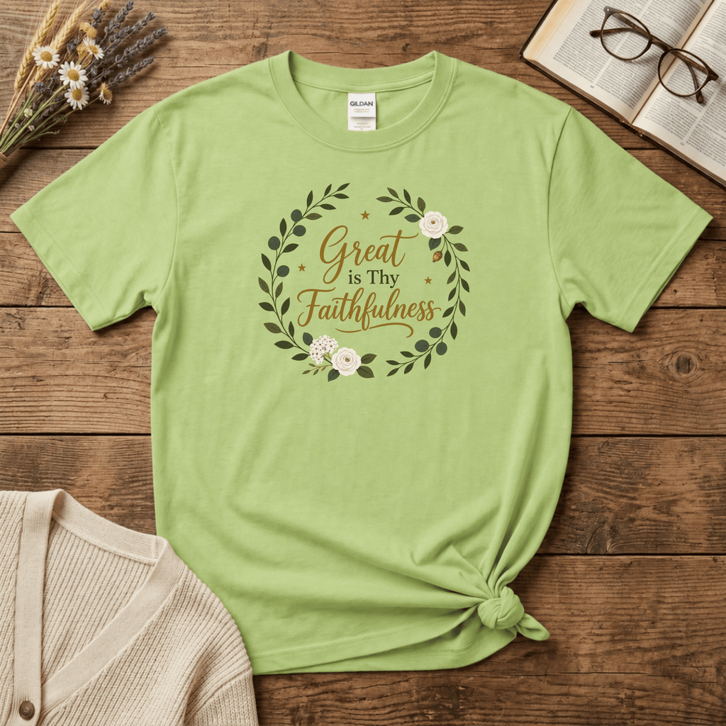 Great is Thy Faithfulness (Wreath) T-Shirt