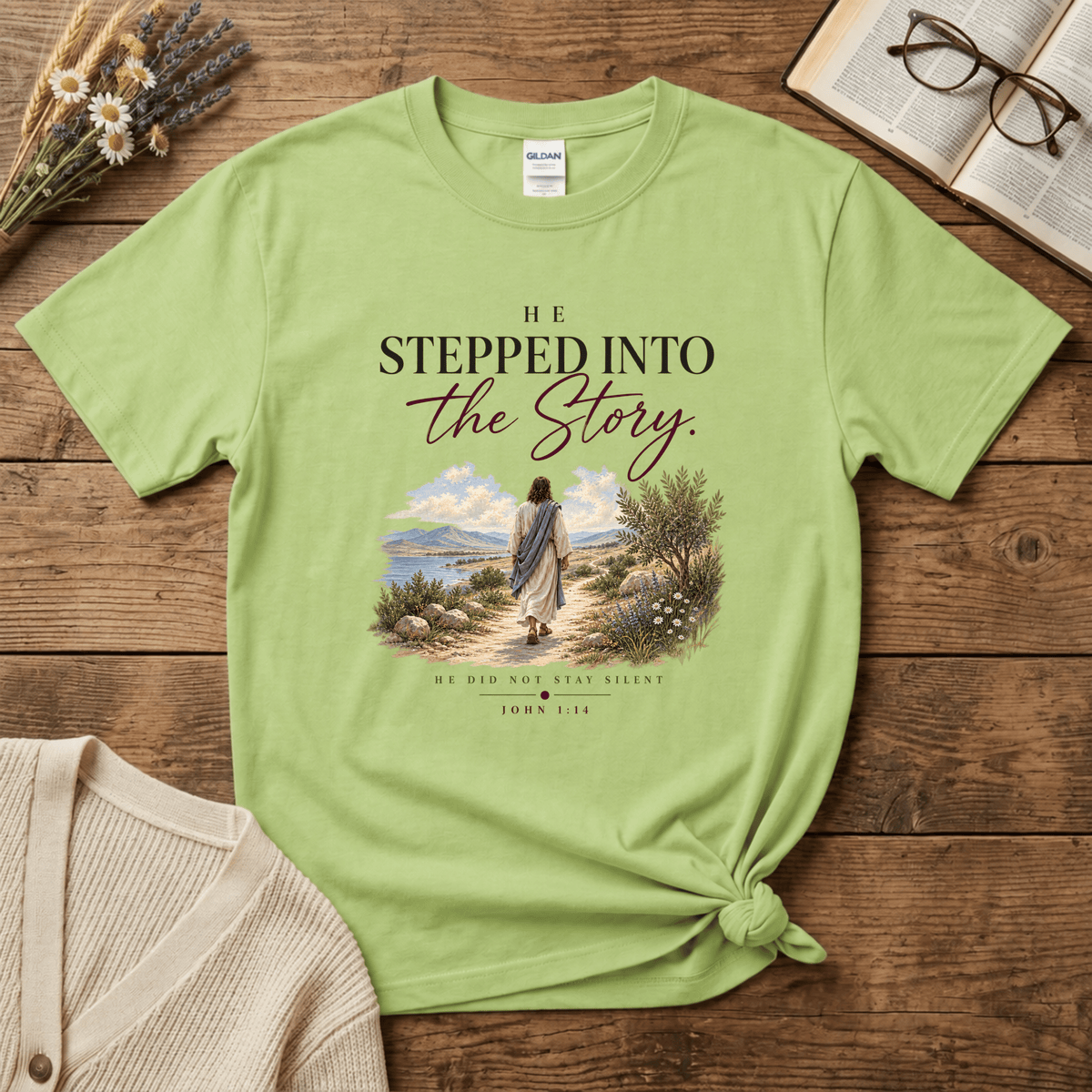 He Stepped into the Story (Colorful) T-Shirt