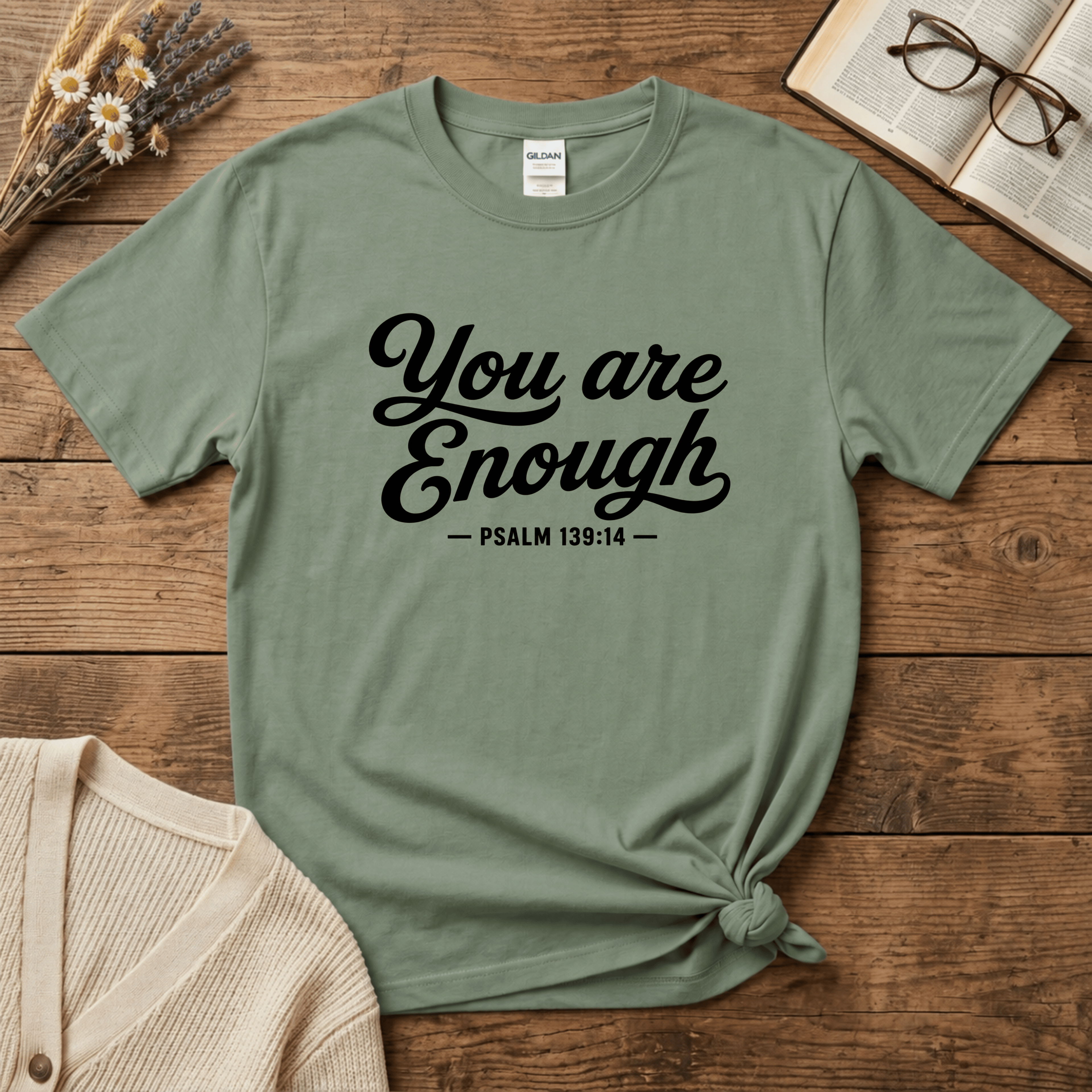 You are Enough Text T-Shirt
