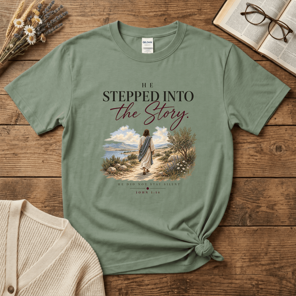 He Stepped into the Story (Colorful) T-Shirt