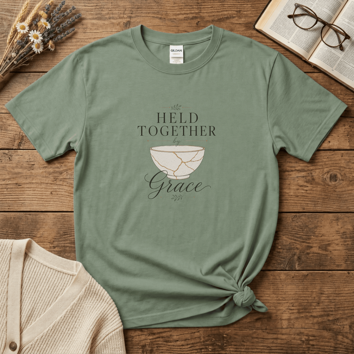 Held Together by Grace - Simple T-Shirt