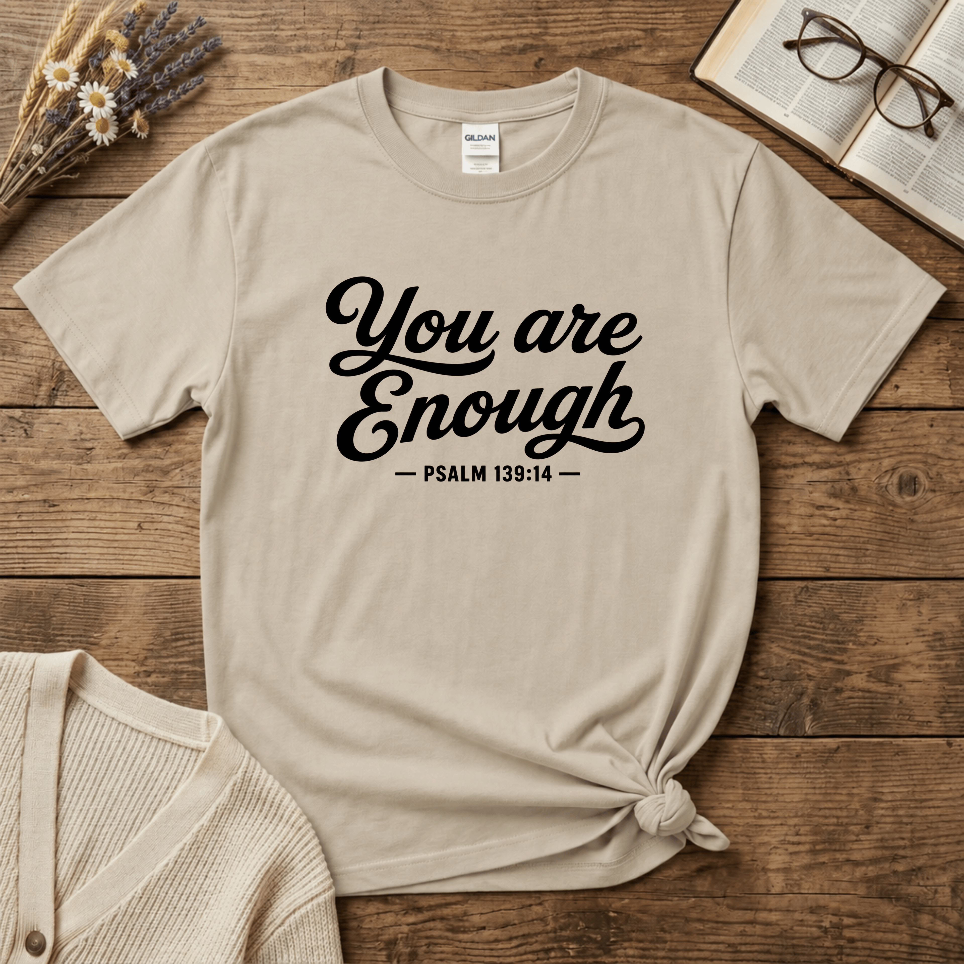 You are Enough Text T-Shirt