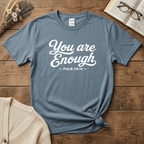 Enough White Text T-Shirt