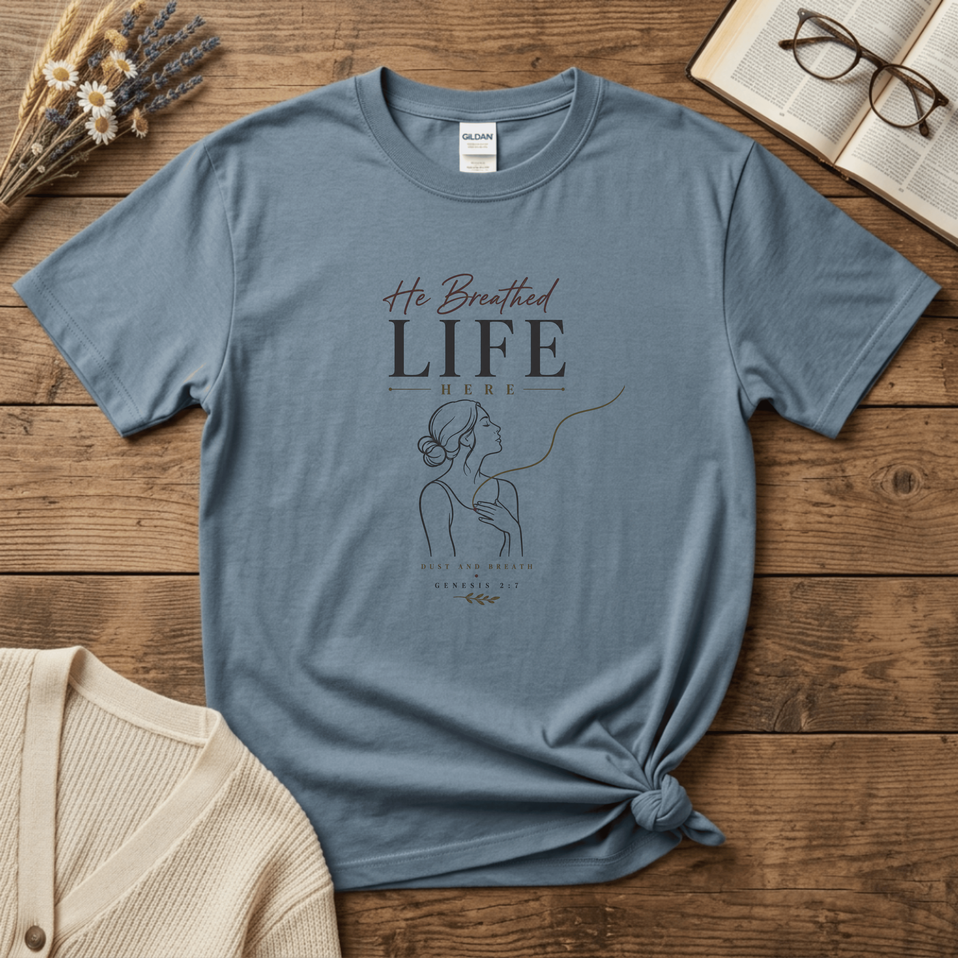 He Breathed Life Here T-Shirt