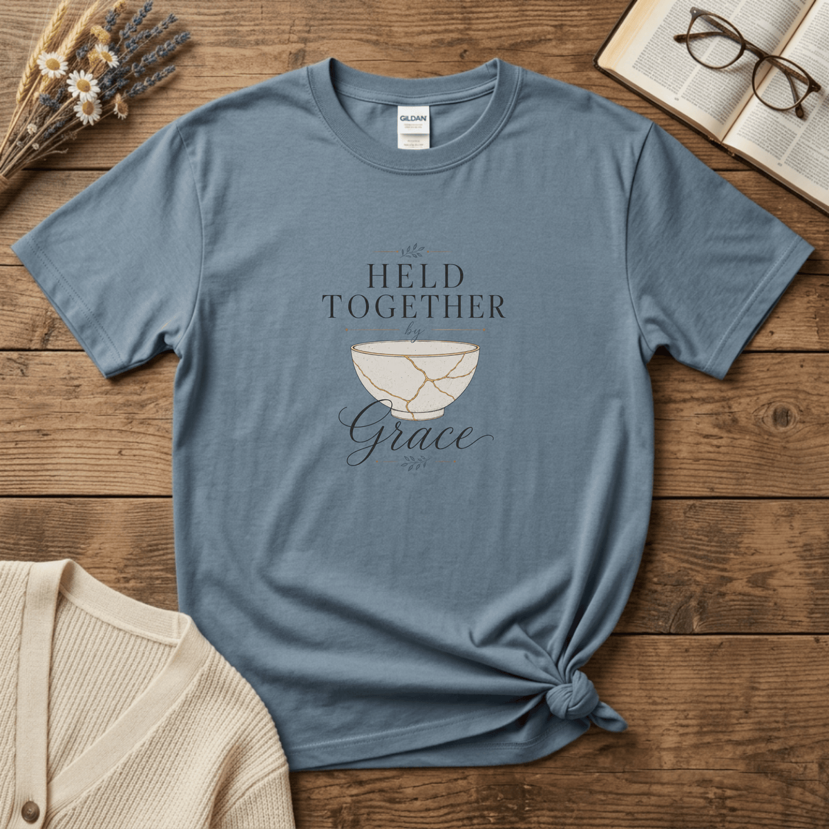Held Together by Grace - Simple T-Shirt